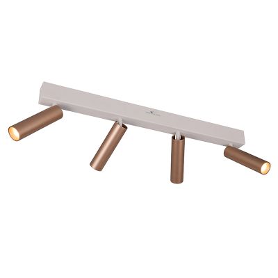 Foco de techo moderno marrón, Smail, 5,5W, white switch LED, regulable en 3 pasos