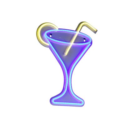 Aplique de plástico transparente, Cheers, 5W, azul LED, con interruptor