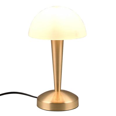 Lámpara de mesa moderna latón, Delila, con regulador táctil