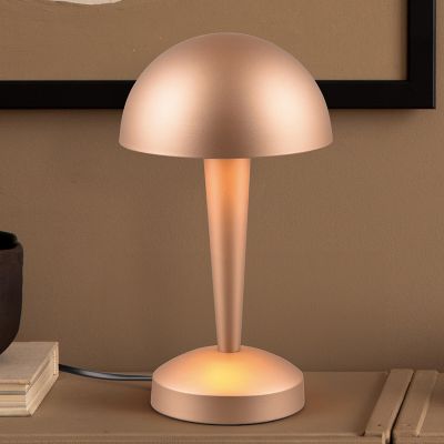 Lámpara de mesa moderna gris pardo, Delila, con regulador táctil