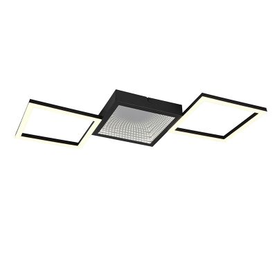 Lámpara de techo diseño negra, Gelka, 24W, 3000K LED, regulable en 3 pasos