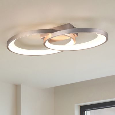 Plafón de techo moderno níquel, Ersan, 25W, 3000K LED
