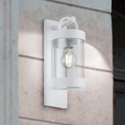 Aplique exterior con sensor crepuscular moderno blanco, Sambesi, IP44