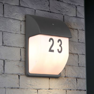 Aplique exterior con sensor crepuscular moderno antracita, Remmert, IP44