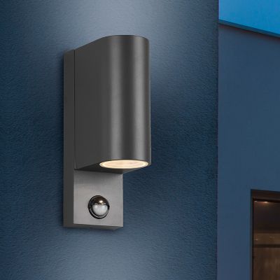Aplique exterior con sensor de movimiento moderno antracita, Laurien, IP44