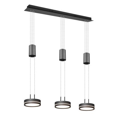 Lámpara colgante moderna antracita, Marjon, 9W, 3000K LED