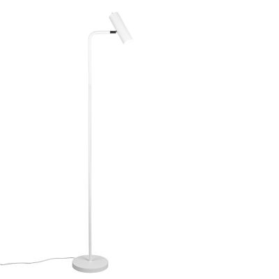 Lámpara de pie moderna blanca, Kaso, con interruptor