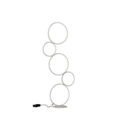 Lámpara de pie moderna blanca, Robon, 36W, 3000K LED, con interruptor