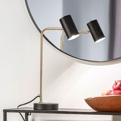 Lámpara de mesa moderna latón, Kaso, con interruptor