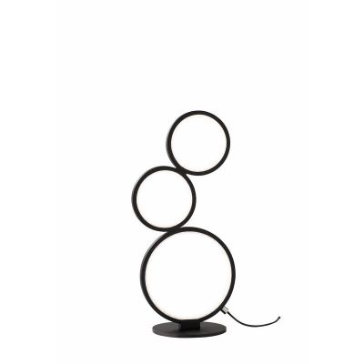 Lámpara de mesa moderna negra, Robon, 17W, 3000K LED, con interruptor