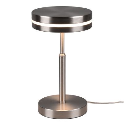 Lámpara de mesa moderna níquel, Marjon, 6W, 3000K LED, con interruptor
