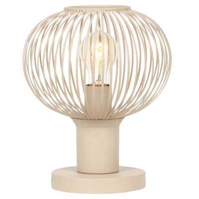Lámpara de mesa industrial beige, Gjalt