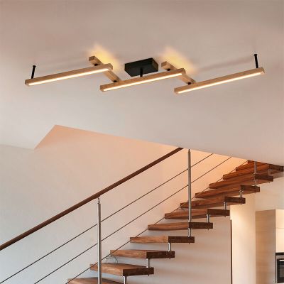Plafón de techo moderno marrón, Kelley, 36W, ajustable entre luz blanco cálido y frío LED, con mando a distancia