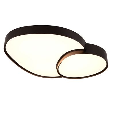 Lámpara de techo de metal negra, Merwin, 51W, ajustable entre luz blanco cálido y frío LED