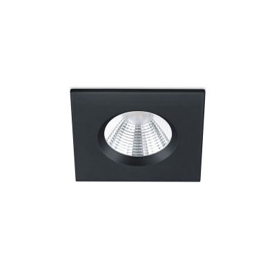 Foco empotrable baño moderno negro, Iman, 5W, 3000K LED, IP65