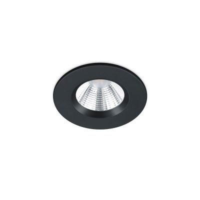 Foco empotrable baño moderno negro, Iman, 5W, 3000K LED, IP65