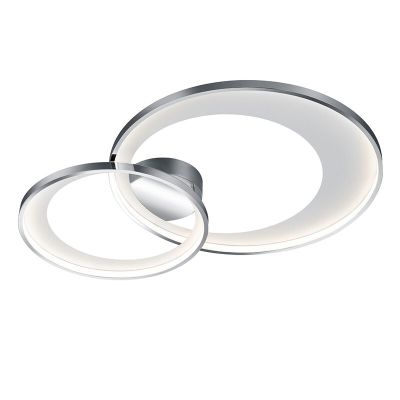 Plafón de techo moderno cromado, Kendi, 36W, 3000K LED