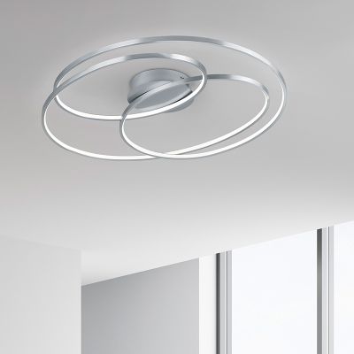 Plafón de techo moderno níquel, Sabra, 50W, 3000K LED
