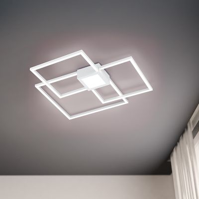 Plafón de techo moderno blanco, Kimoni, 38W, 4000K LED, regulable en 3 pasos