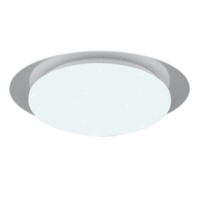 Lámpara de techo baño moderna blanca, Marlena, 12W, 4000K LED, IP44, con mando a distancia