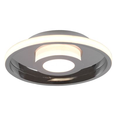 Lámpara de techo baño moderna cromada, Kayla, 28W, 3000K LED, IP44