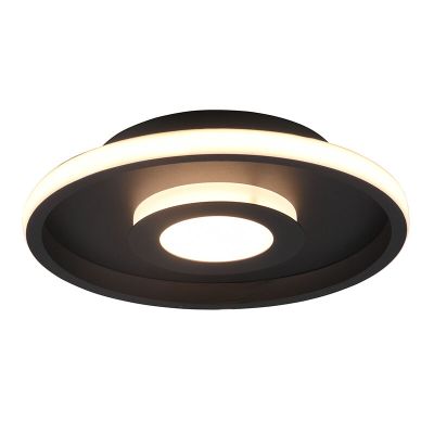 Lámpara de techo baño moderna negra, Kayla, 28W, 3000K LED, IP44