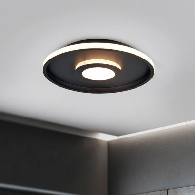 Lámpara de techo baño moderna negra, Kayla, 35W, 3000K LED, IP44