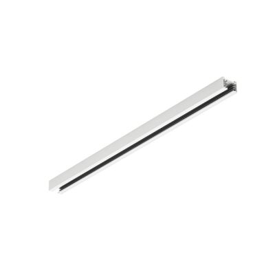 Carril electrificado 50cm para iluminación de riel difasico, metal, blanco