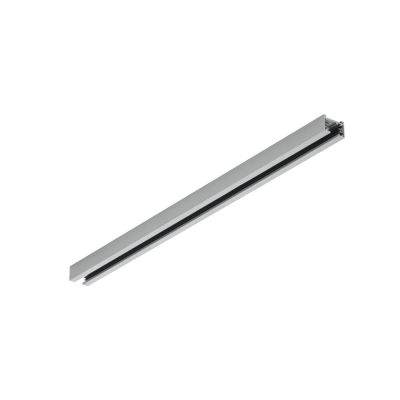 Carril electrificado 50cm para iluminación de riel difasico, metal, gris
