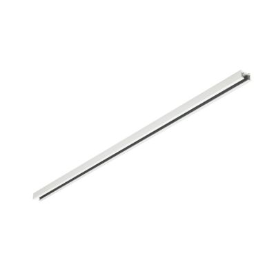 Carril electrificado 100cm para iluminación de riel difasico, metal, blanco