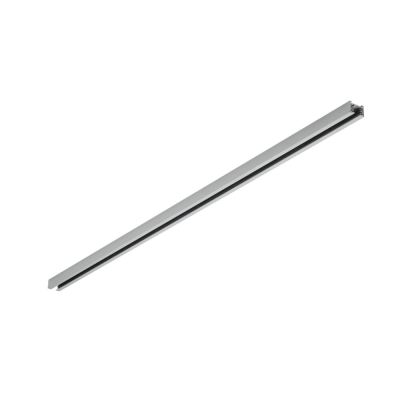 Carril electrificado 100cm para iluminación de riel difasico, metal, gris