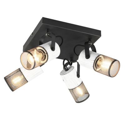 Foco de techo vintage negro, Marjet