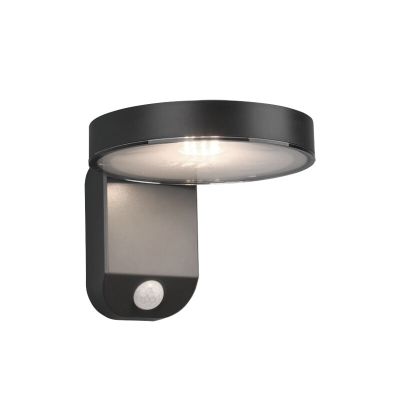Aplique exterior con sensor de movimiento moderno antracita, Sunny, 4,5W, 3000K LED, IP44