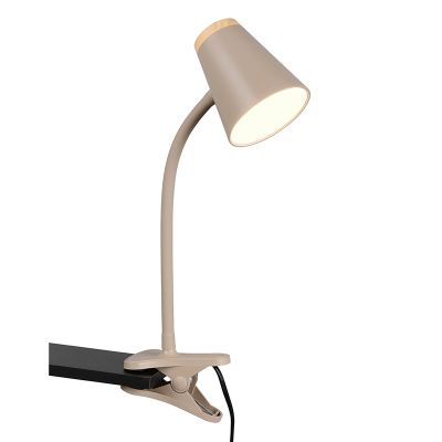 Lámpara de pinza moderna marrón, Rahul, 4,5W, 3000K LED, con interruptor