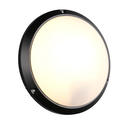 Lámpara exterior de plástico negra, Nourdine, IP65