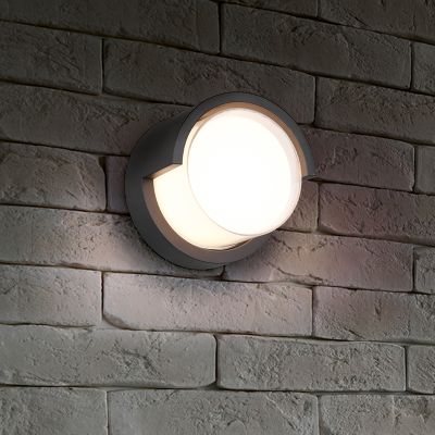 Lámpara exterior de plástico blanco, Riekje, 8W, 3000K LED, IP54