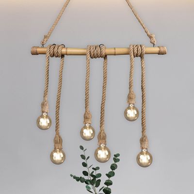 Lámpara colgante de madera marrón, Joaquin