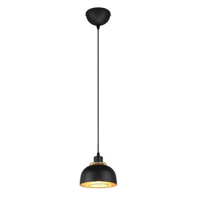 Lámpara colgante industrial negra, Sylvano