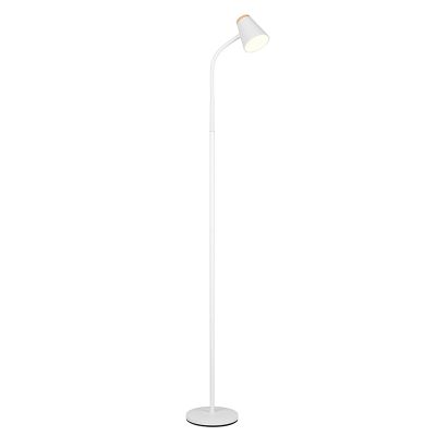Lámpara de pie moderna blanca, Rahul, 4,5W, 3000K LED, con interruptor