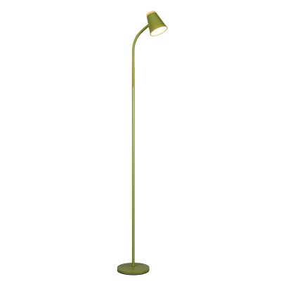 Lámpara de pie moderna verde, Rahul, 4,5W, 3000K LED, con interruptor