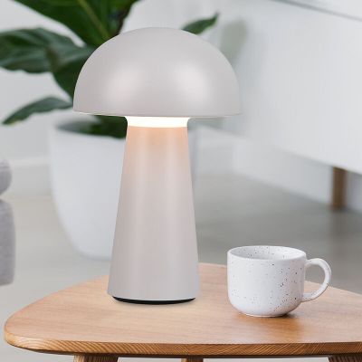 Lámpara de mesa exterior moderna gris, Rachelle, 2W, 3000K LED, IP44, regulable en 3 pasos