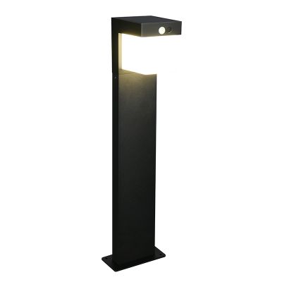 Lámpara de pie solar exterior moderna negra, Kadija, 5,5W, 4000K LED, IP44