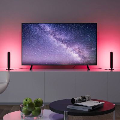 2 lámparas de mesa modernas negras, Umit, 3W, RGB LED, con mando a distancia