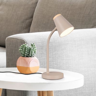 Lámpara de mesa moderna marrón, Rahul, 4,5W, 3000K LED, con interruptor