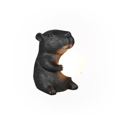 Lámpara de mesa moderna negra, Reduan, con interruptor