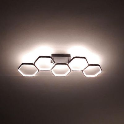 Plafón de techo moderno antracita, Shaka, 24W, 3000K LED