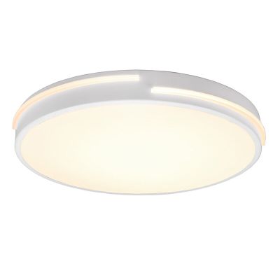 Plafón de techo moderno blanco, Fadi, 24W, ajustable entre luz blanco cálido y frío LED, con mando a distancia