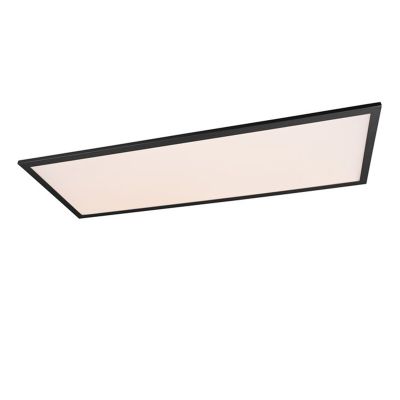 Plafón de techo moderno negro, Marlise, 33,5W, ajustable entre luz blanco cálido y frío LED, con mando a distancia