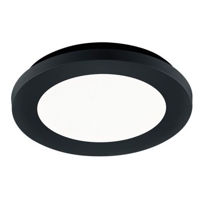 Lámpara de techo baño moderna negra, Gistrup, 10W, 3000K LED, IP44