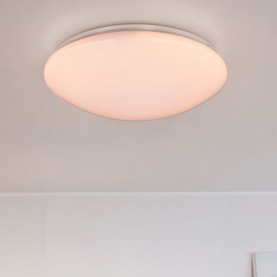 Plafón de techo moderno blanco, Neda, 18W, ajustable entre luz blanco cálido y frío LED, con mando a distancia